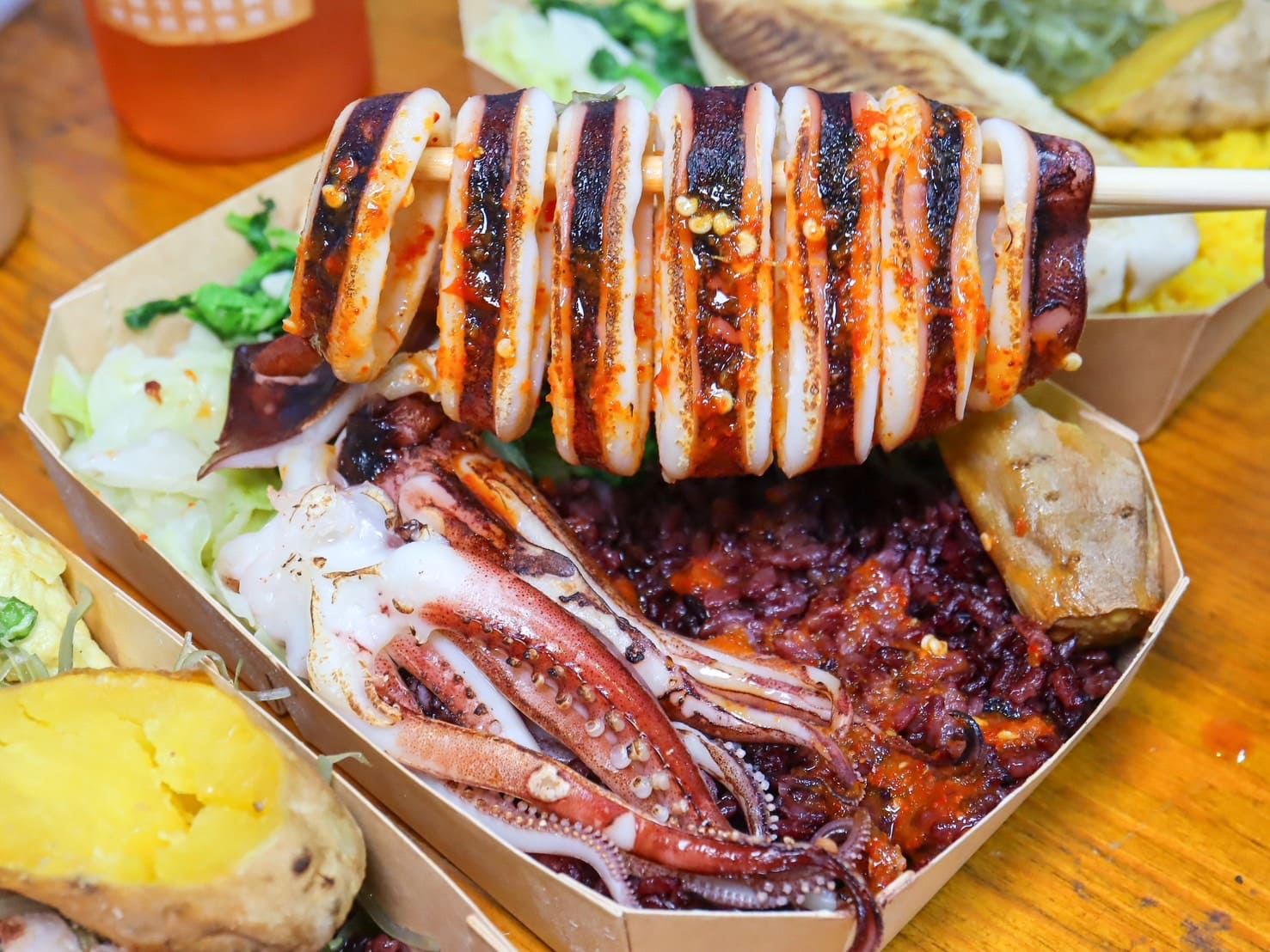 有飯吃健康餐盒|新竹金山街新開幕高CP值大份量健康餐。大推深海魷魚口味 - 第18張圖