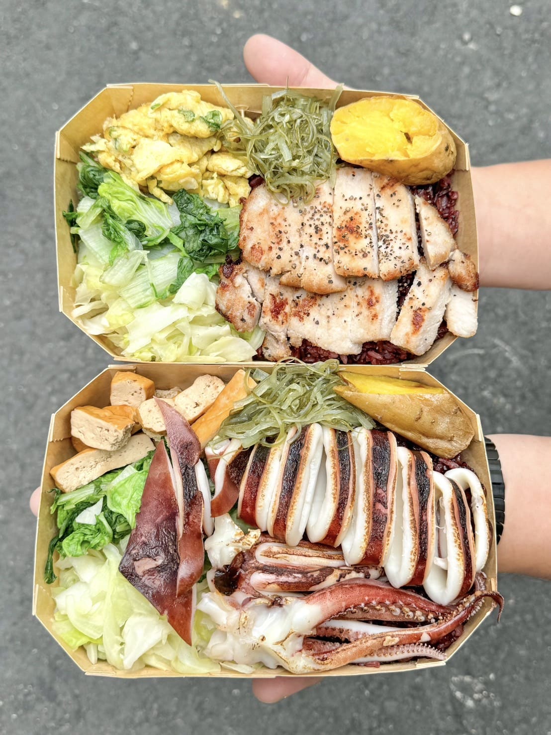 有飯吃健康餐盒|新竹金山街新開幕高CP值大份量健康餐。大推深海魷魚口味 - 第9張圖